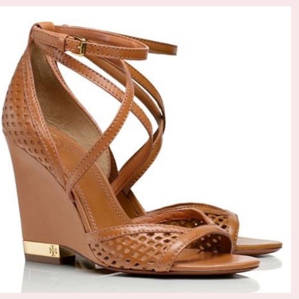 Tory Burch- Alyssa Perforated Wedge Sandal